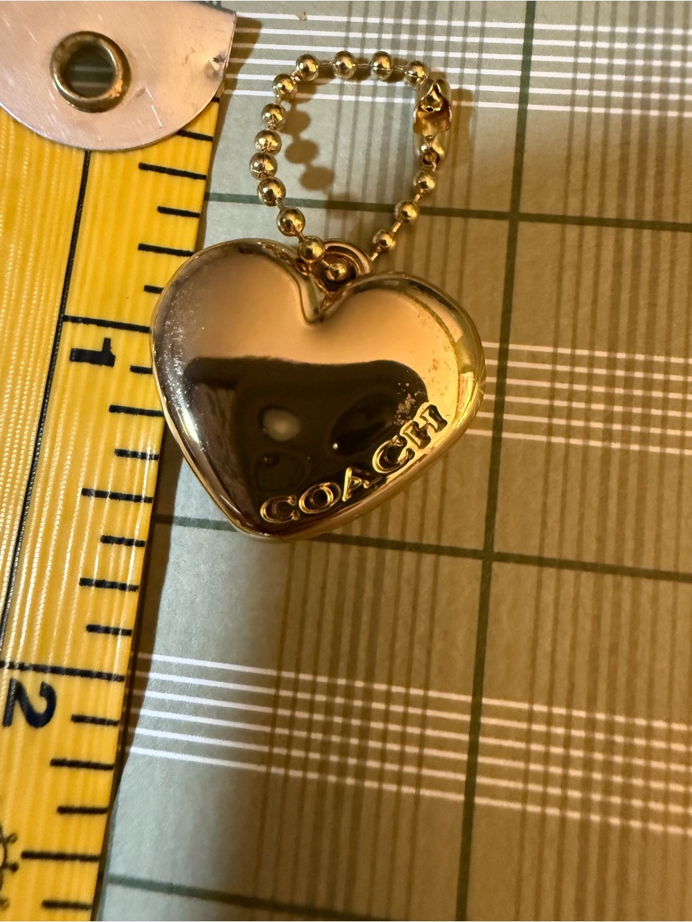 Coach Gold-Tone Heart and 'C' Key Charms - Picture 2 of 3